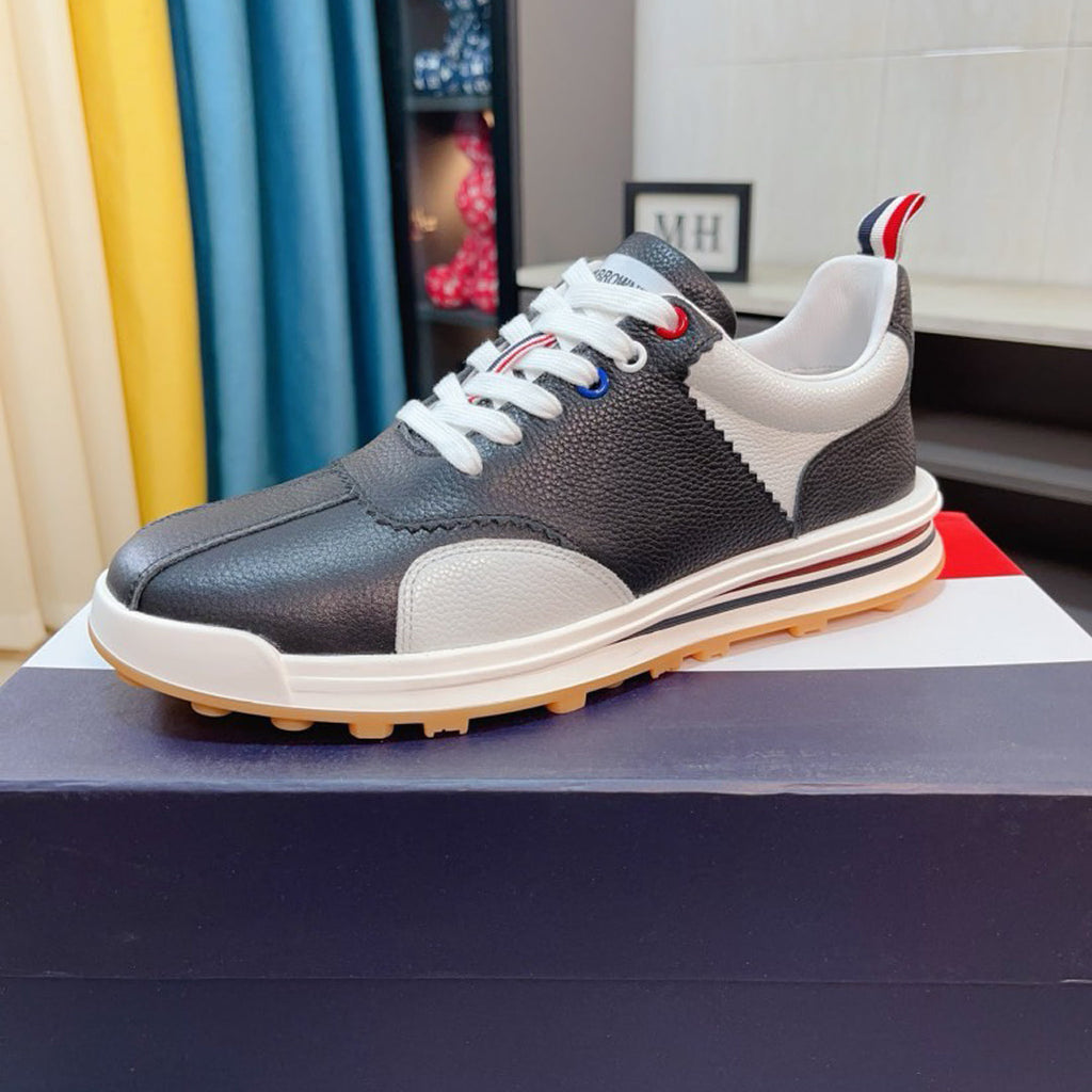 Exclusive MR.TOM 2025ss Leather sneakers — White — Size 38 — Top View