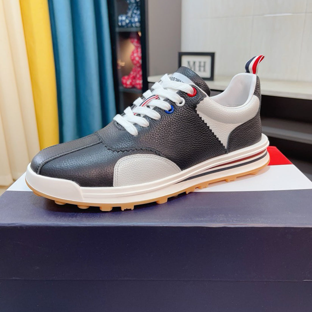 Exclusive MR.TOM 2025ss Leather sneakers — White — Size 38 — Top View