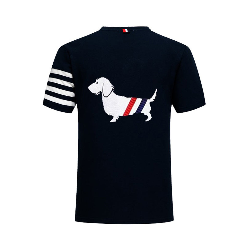 Exclusive Thom Browne Puppy embroidery T-shirt — White — Size 0/S — Detail View