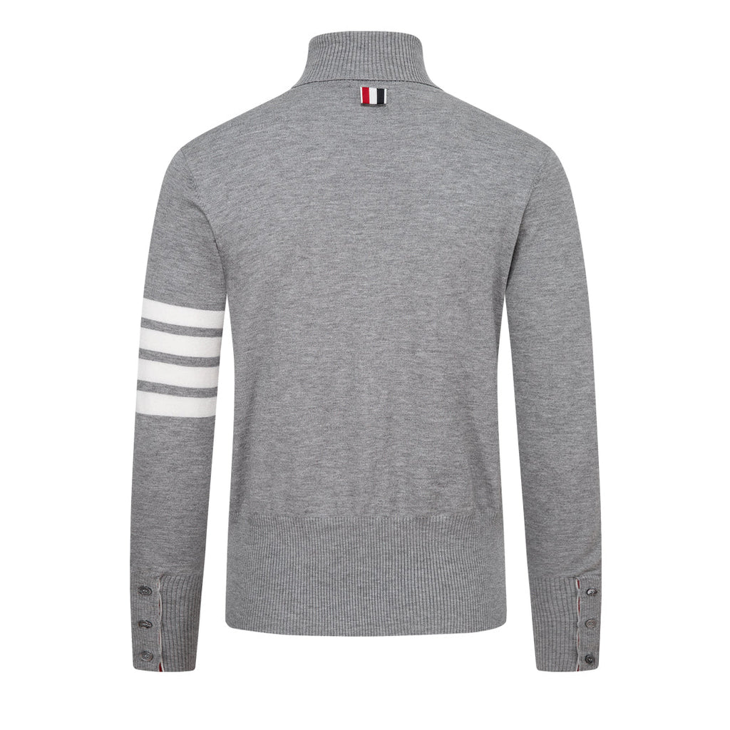 Exclusive Thom Browne 4-Bar Turtleneck sweater — Gray — Size 1/M — Lifestyle View