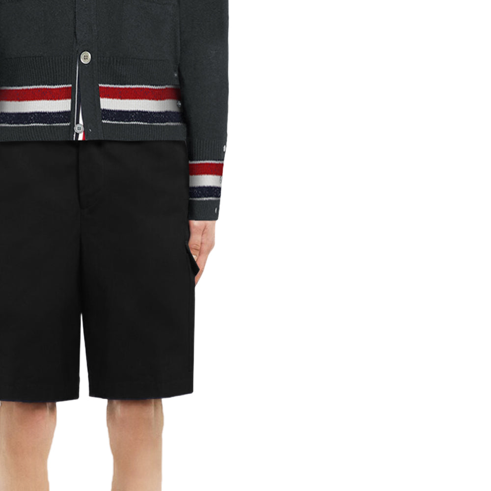 Exclusive Thom Browne 4-Bar Thick knitted jacket — 1/M — Lifestyle View