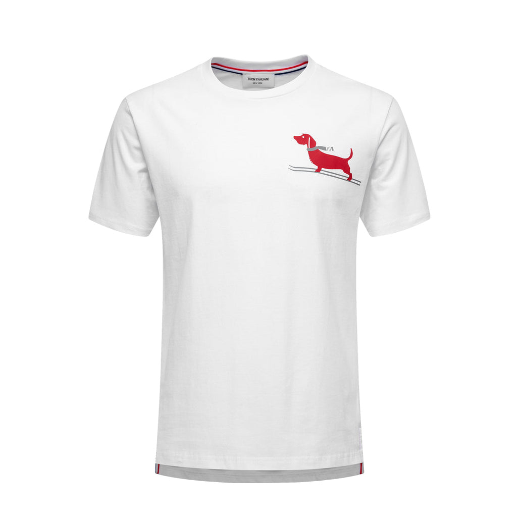 Exclusive Thom Browne  2025ss Print T-shirt — White — Size 0/S — Top View