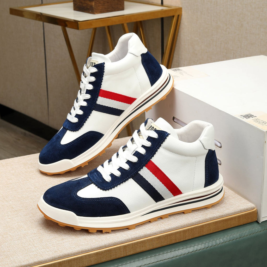 Exclusive MR.TOM Leather sneakers — White-Gray — Size 38 — Detail View