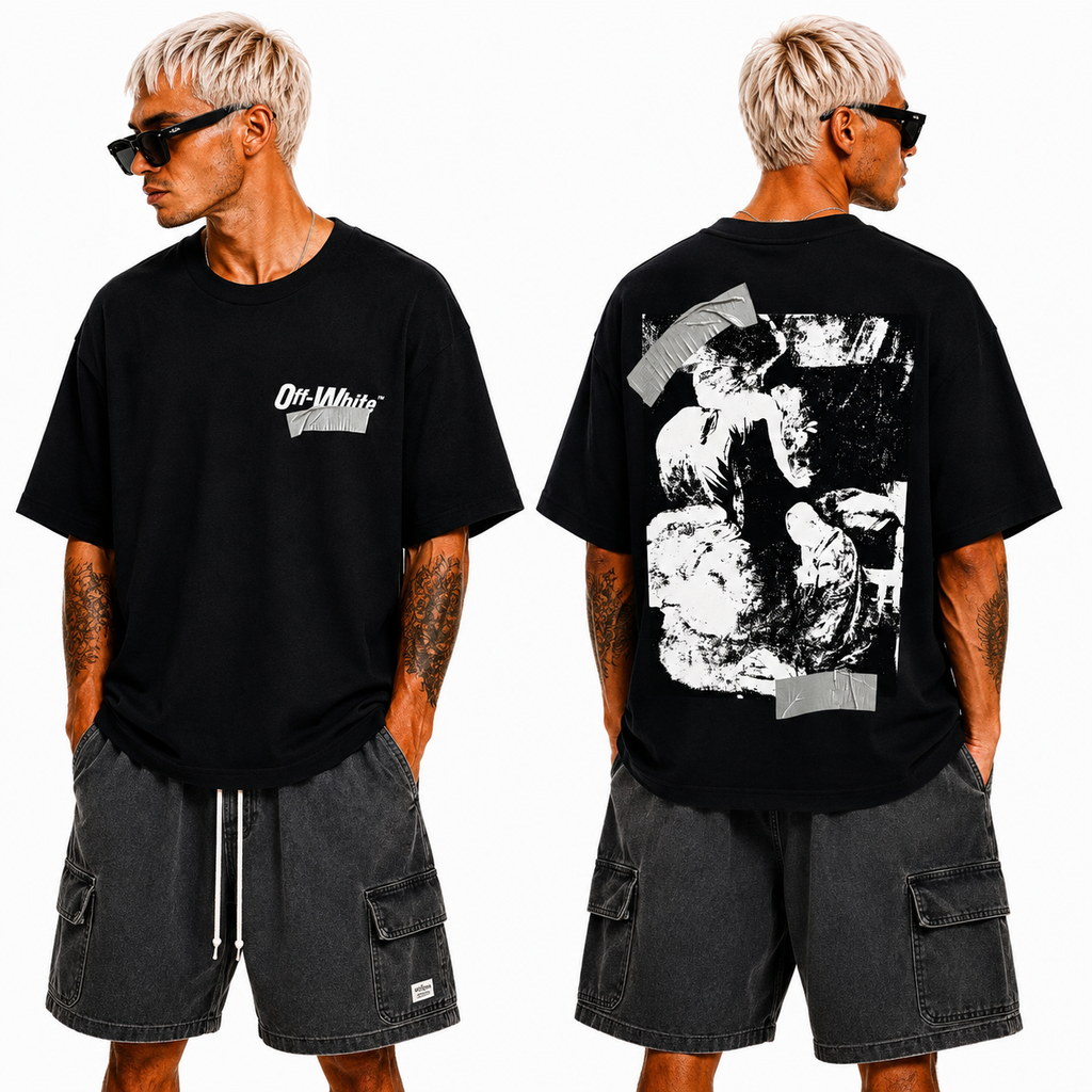 Exclusive OFF-White  Arrow sign T-shirt#812 — White — Size XS — Side View