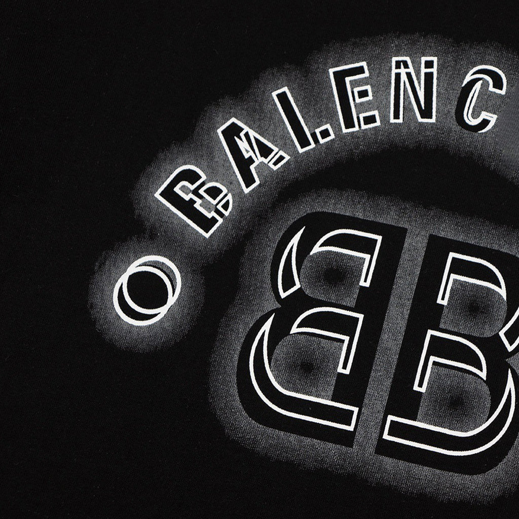 Exclusive Balenciaga  Printed logo T-shirt — Black — Size S — Lifestyle View