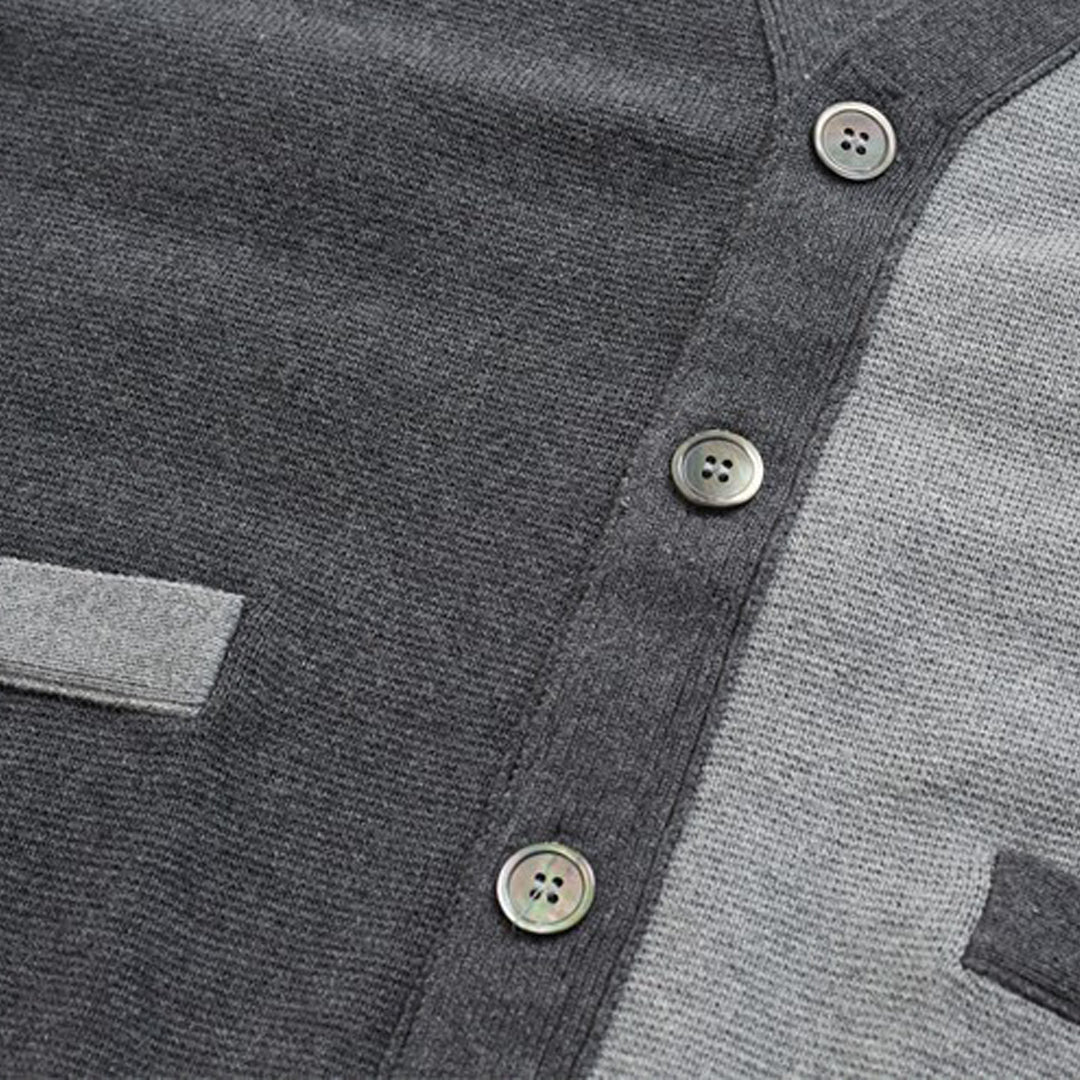 Exclusive Thom Browne 2025 Knitted sweater coat — Gray — Size 1/M — Detail View