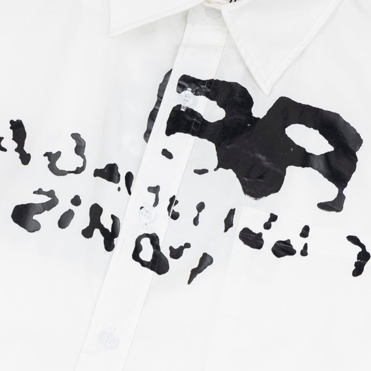 Exclusive 2025SS New Graffiti Shirt — Black — Size XS — Lifestyle View