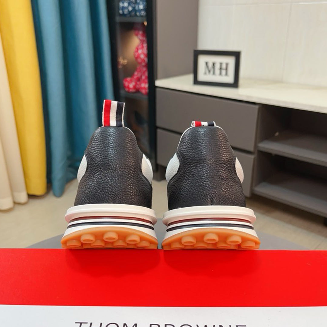 Exclusive MR.TOM 2025ss Leather sneakers — White — Size 38 — Lifestyle View