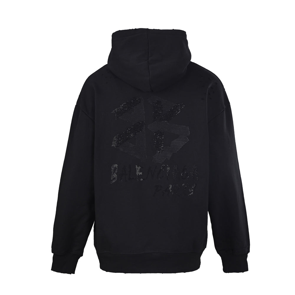 Exclusive Balenciaga New LOGO Hoodie — Apricot — Size XS — Lifestyle View
