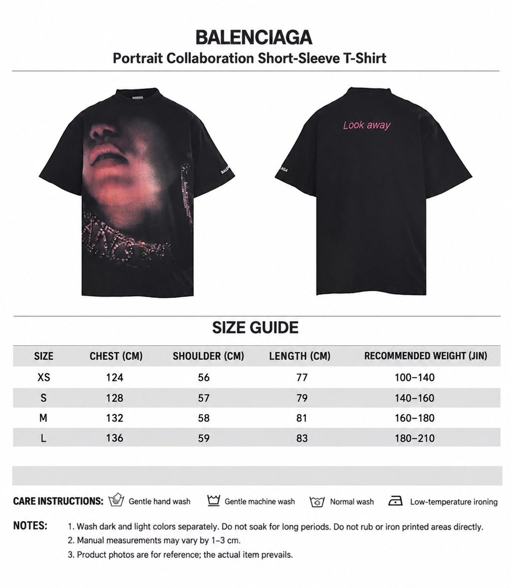 Exclusive Balenciaga Classic Vintage T-shirt — XS — Side View