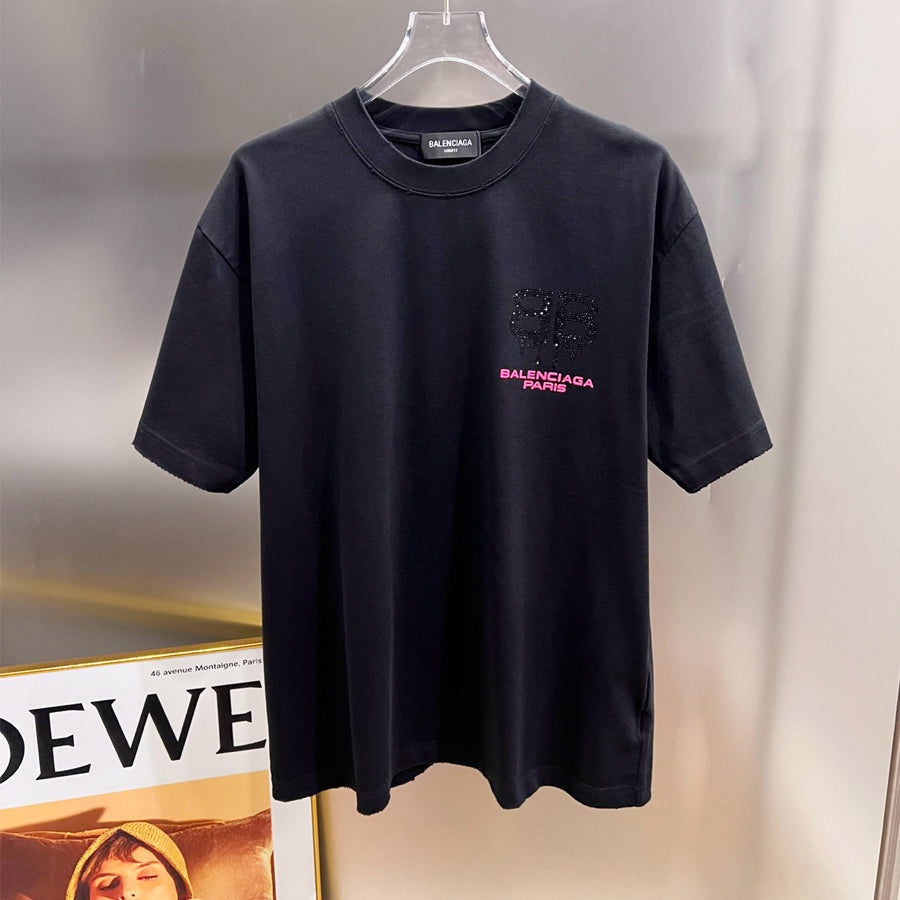 Exclusive Balenciaga BB LOGO Printed T-shirt — Black — Size S — Alternate View 7
