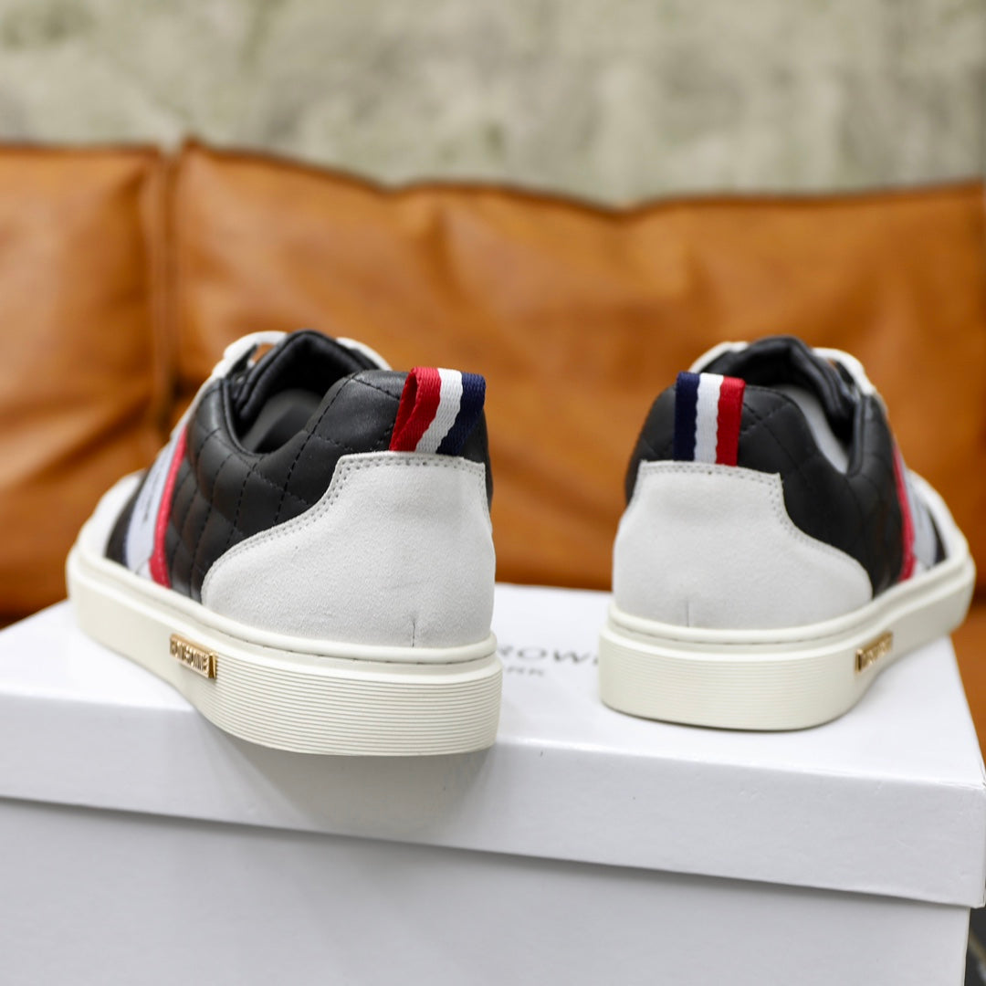Exclusive MR.TOM Leather 2025ss sneakers — Black-Gray — Size 38 — Alternate View 8