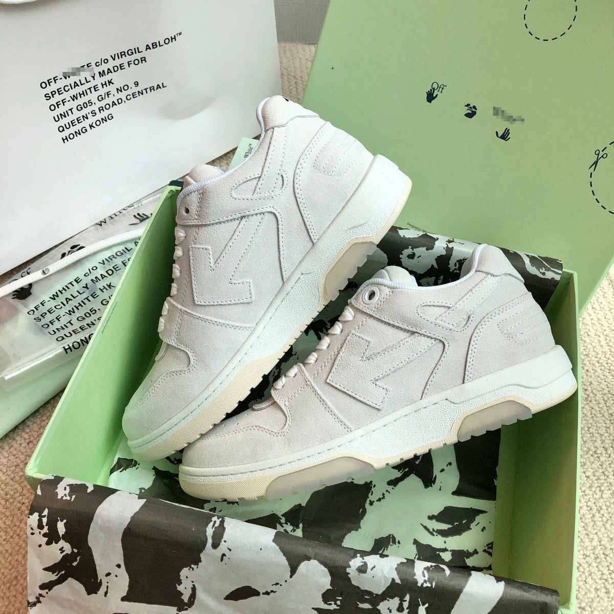 Exclusive Off-White Arrow logo Sports shoes#10 — Red — Size 36 — Lifestyle View