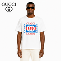 Exclusive Gucci Interlocking GG Logo Print T-Shirt — White — Size XS — Front View