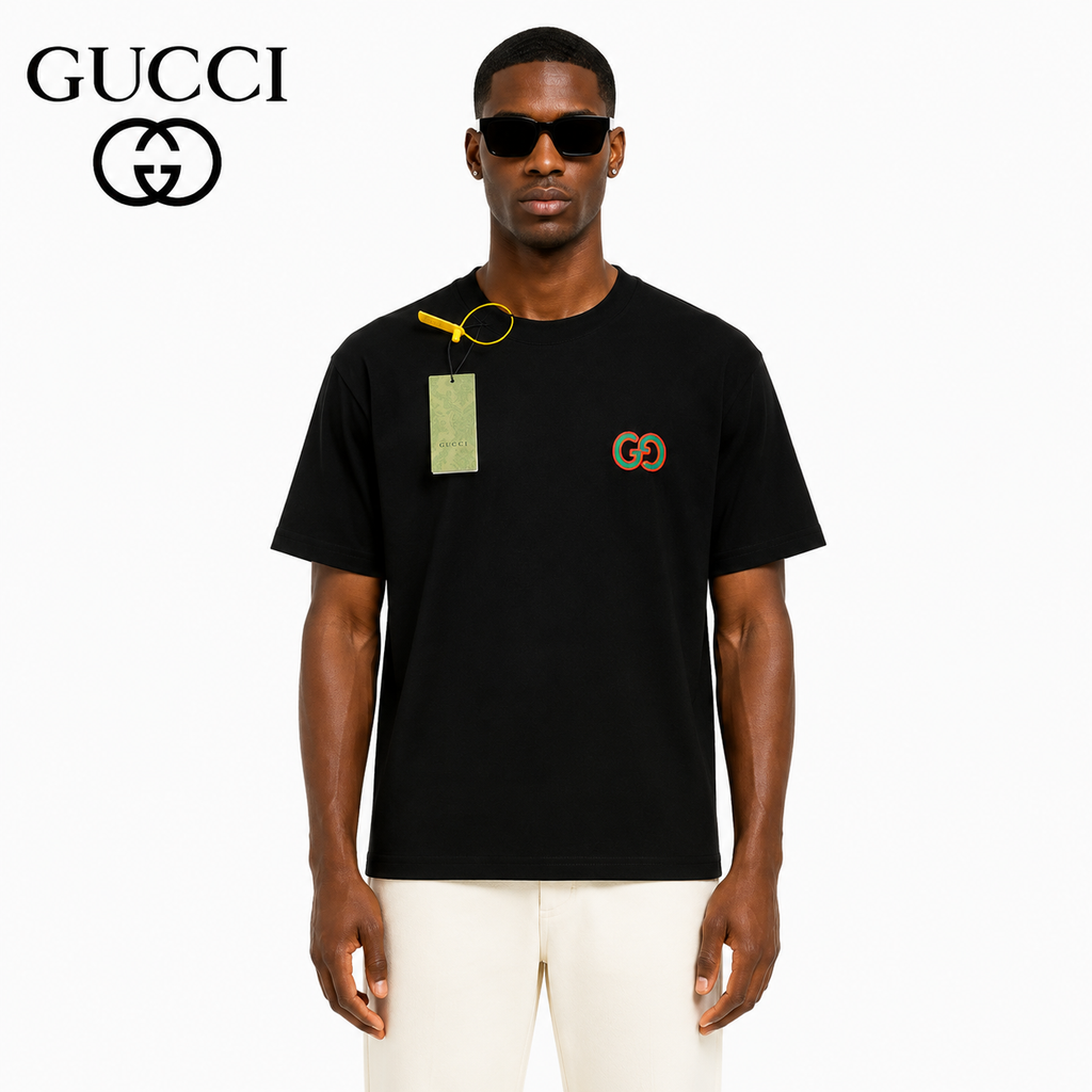 Exclusive Gucci GG Embroidered Logo T-Shirt — White — Size XS — Front View