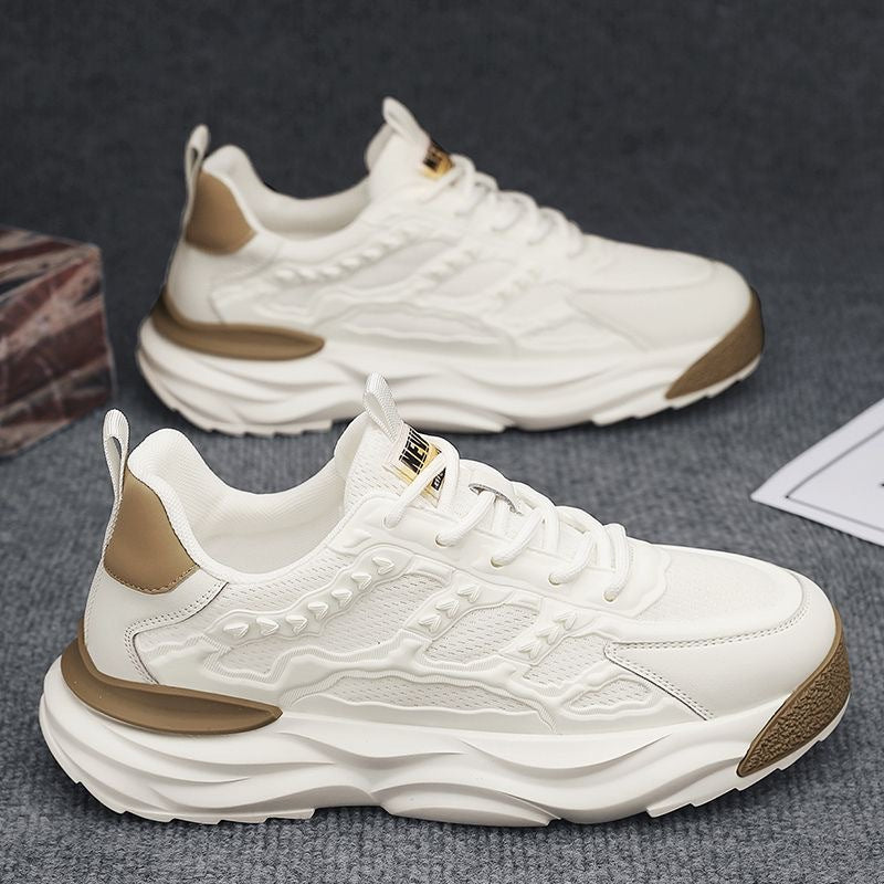 Exclusive Fashion New Breathable Mesh Shoes Men — S078 White — Size 39 — Lifestyle View