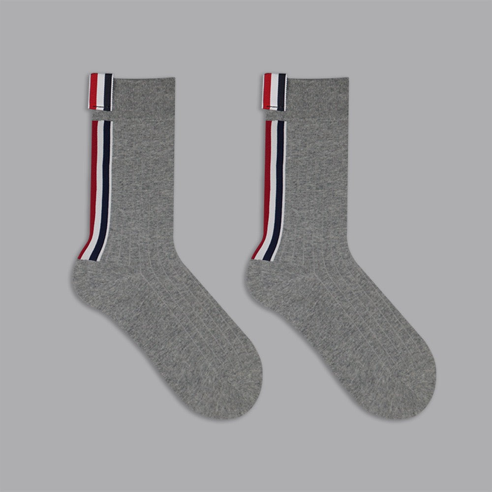 Exclusive Thom Browne  Four stripe socks — 3 pairs — Detail View