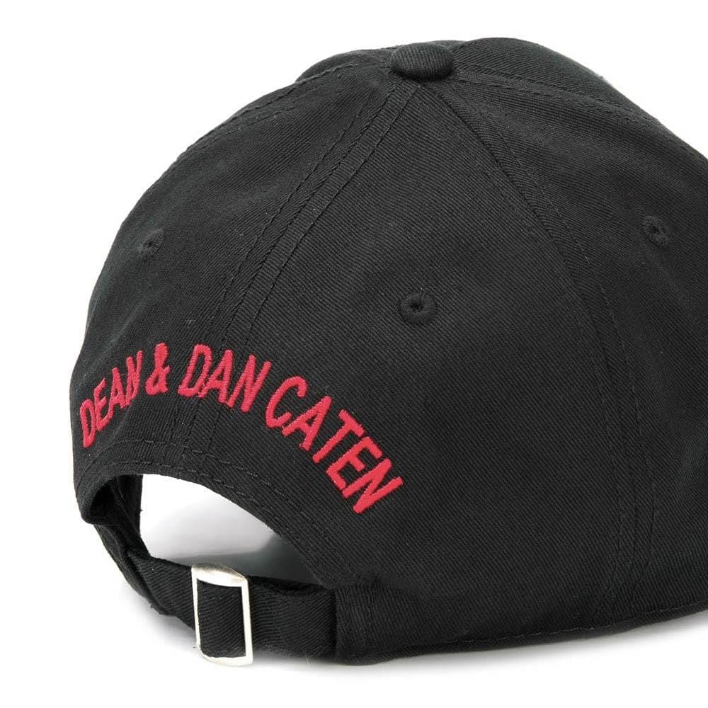 Exclusive DSQUARED2 Logo Patch Cap Black — Side View
