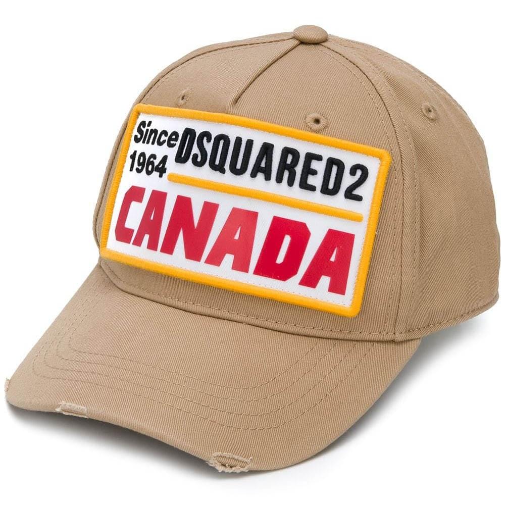 Exclusive DSQUARED2 Canada Baseball Cap Beige — Front View