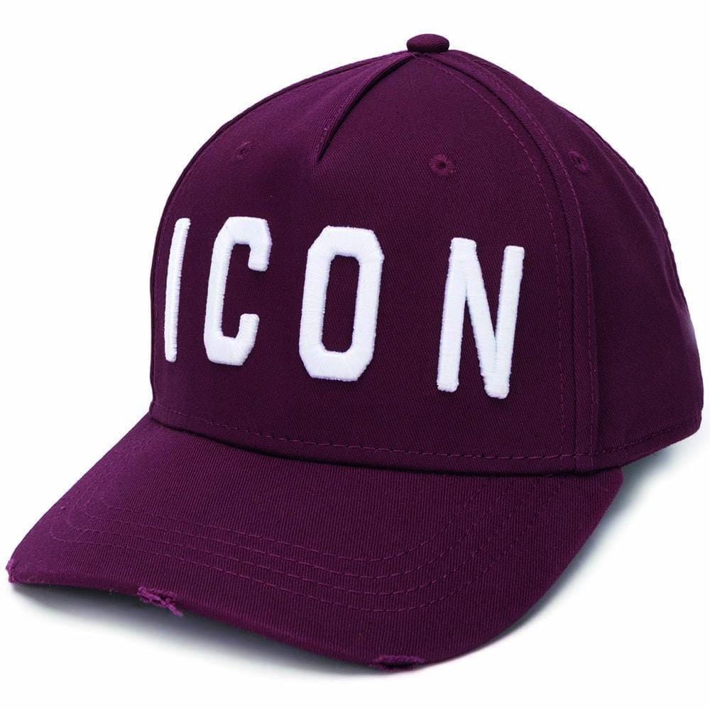 Exclusive DSQUARED2 Icon Baseball Cap Dark Red — Front View