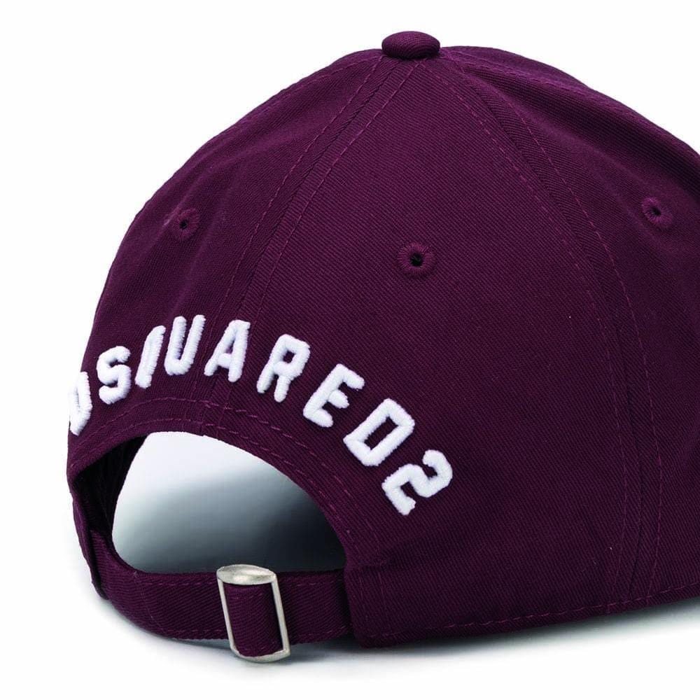 Exclusive DSQUARED2 Icon Baseball Cap Dark Red — Side View