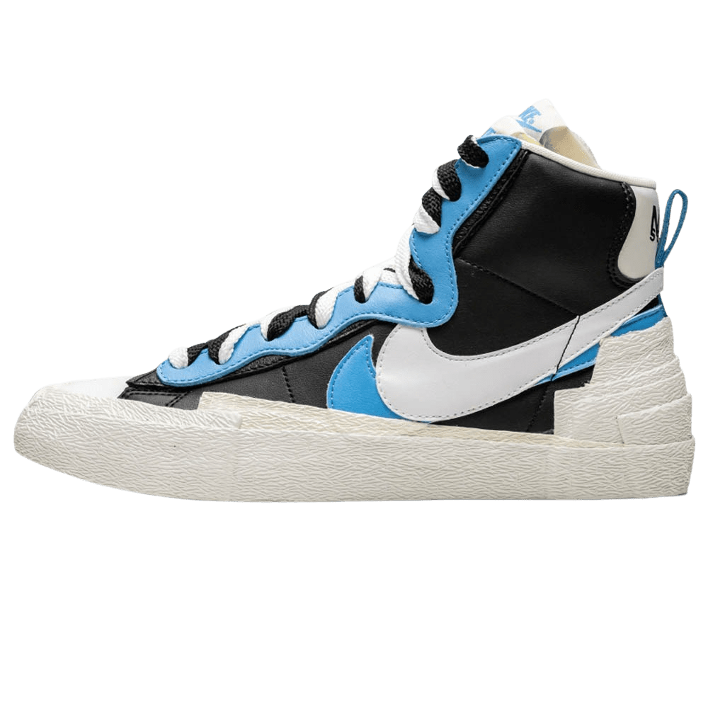 Exclusive Sacai x Nike Blazer Mid 'Black Blue' — UK 3 | EU 35.5 | US 3.5 — Front View