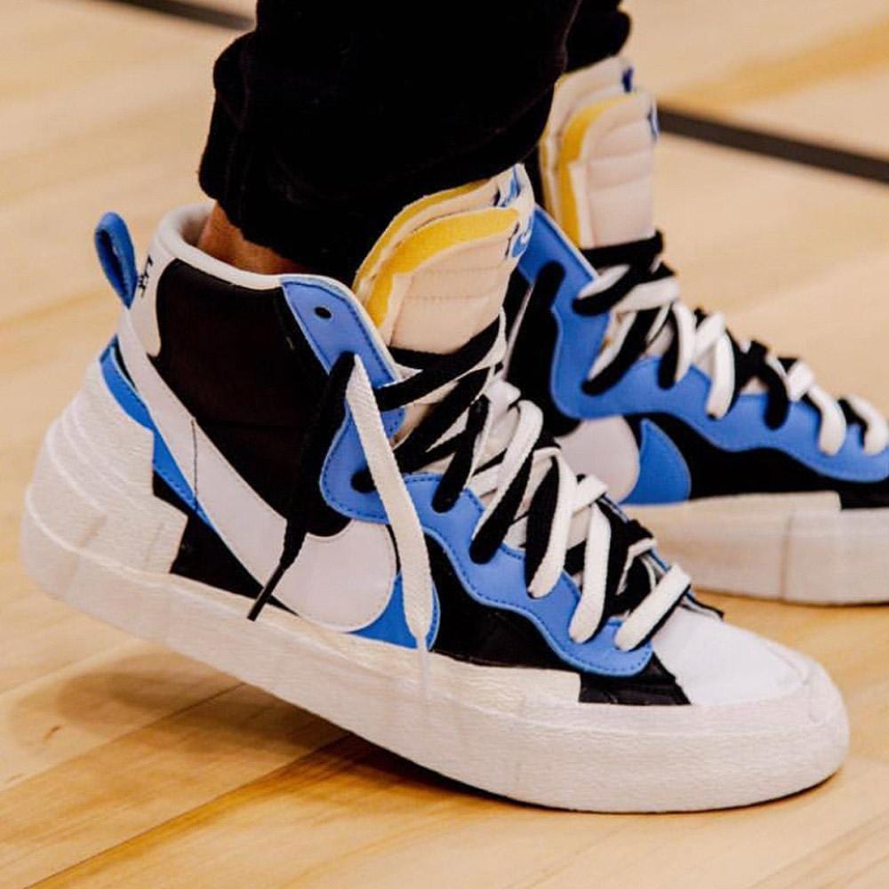 Exclusive Sacai x Nike Blazer Mid 'Black Blue' — UK 3 | EU 35.5 | US 3.5 — Alternate View 7