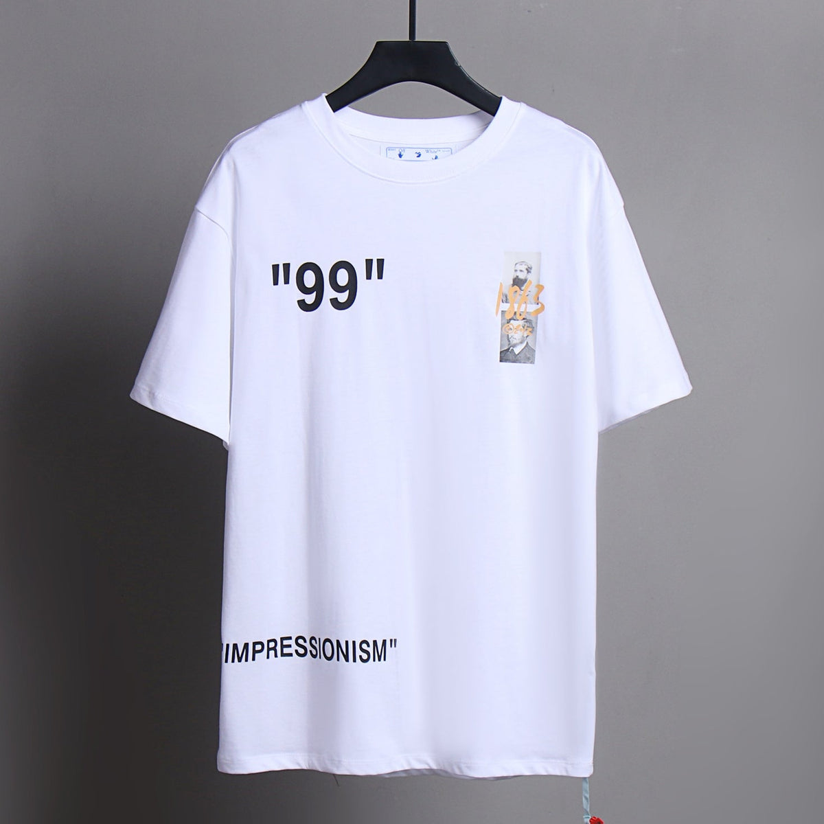 Exclusive OFF-White Arrow sign T-shirt#66 — White — Size S — Top View