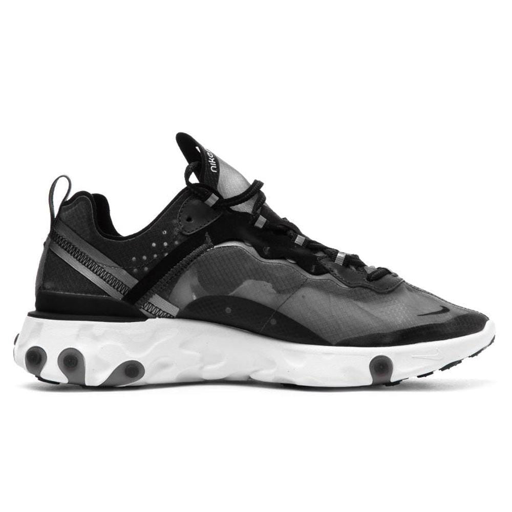 Exclusive Nike React Element 87 Black White — UK 3 | EU 35.5 | US 3.5 — Top View