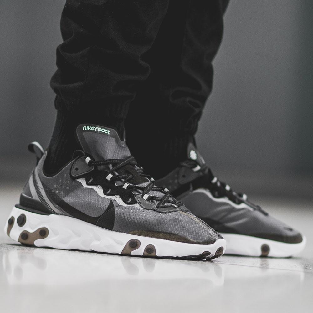 Exclusive Nike React Element 87 Black White — UK 3 | EU 35.5 | US 3.5 — Alternate View 8
