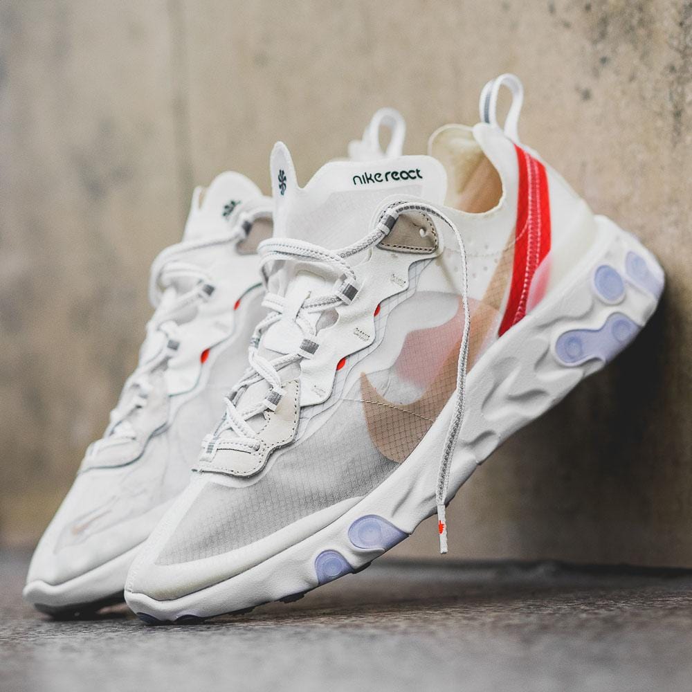 Exclusive Nike React Element 87 Sail Light Bone — UK 3 | EU 35.5 | US 3.5 — Alternate View 8
