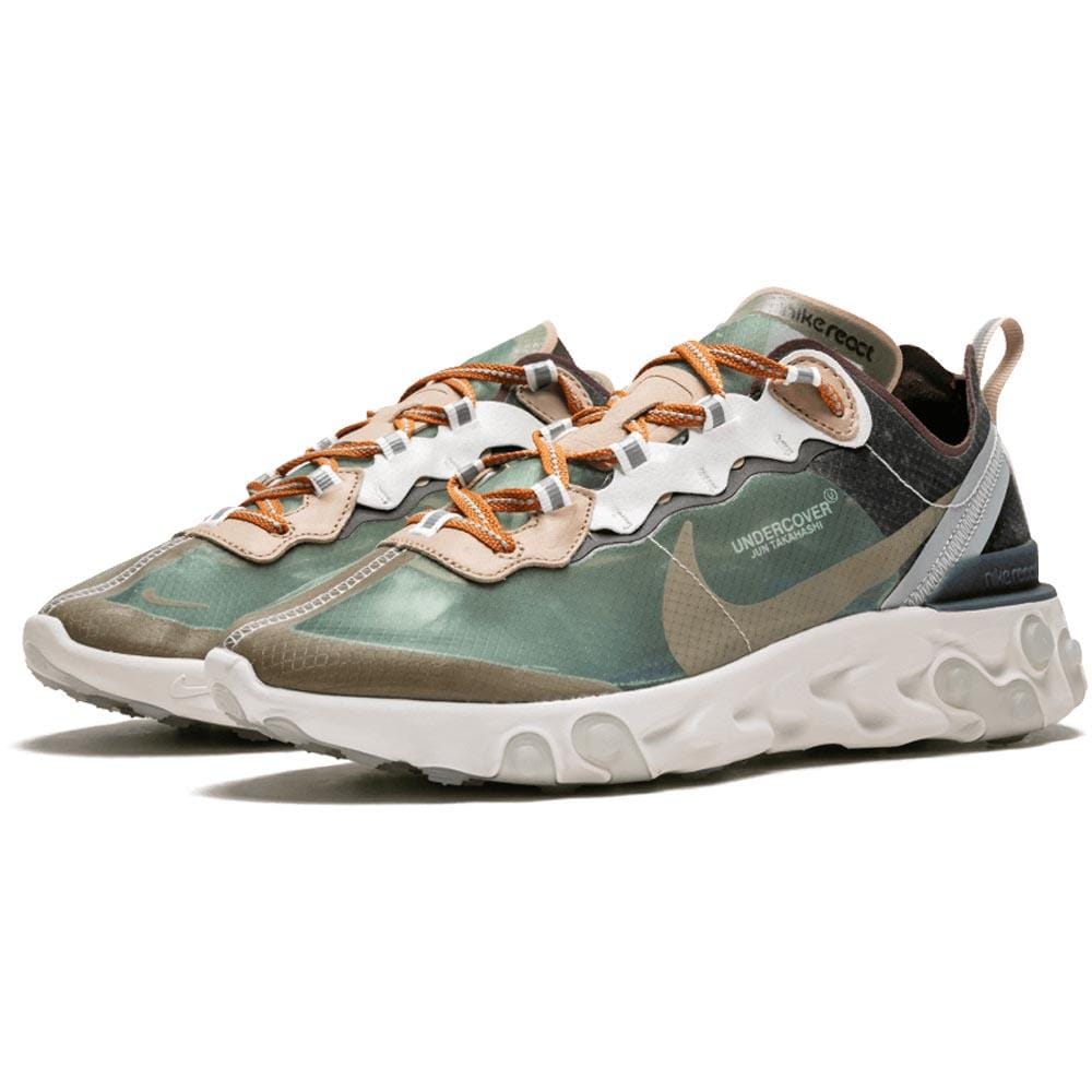 Exclusive Undercover x Nike React Element 87 Green Black — UK 3 | EU 35.5 | US 3.5 — Side View