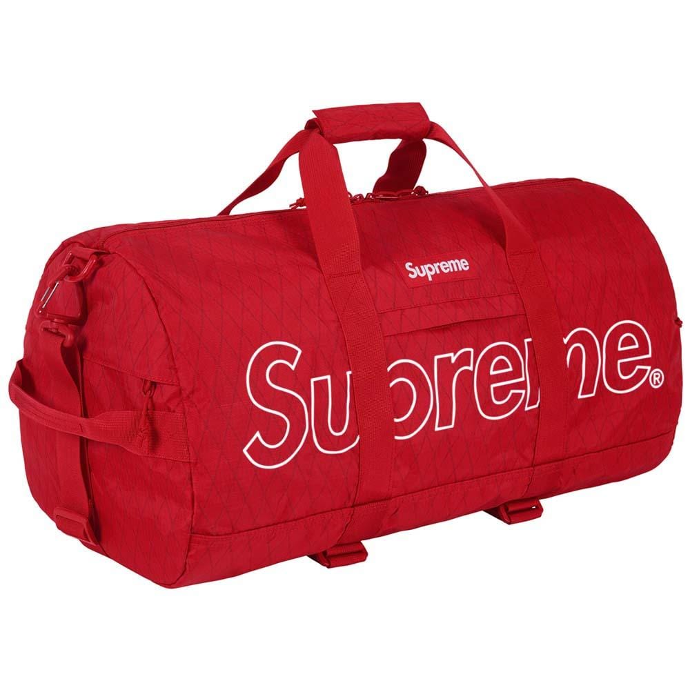 Exclusive Supreme Duffle Bag (FW18) Red — Front View