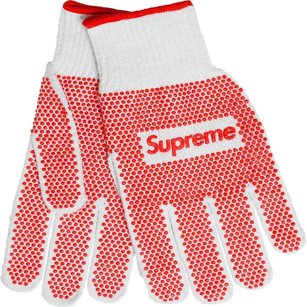 Exclusive Supreme Grip Work Gloves White — Front View