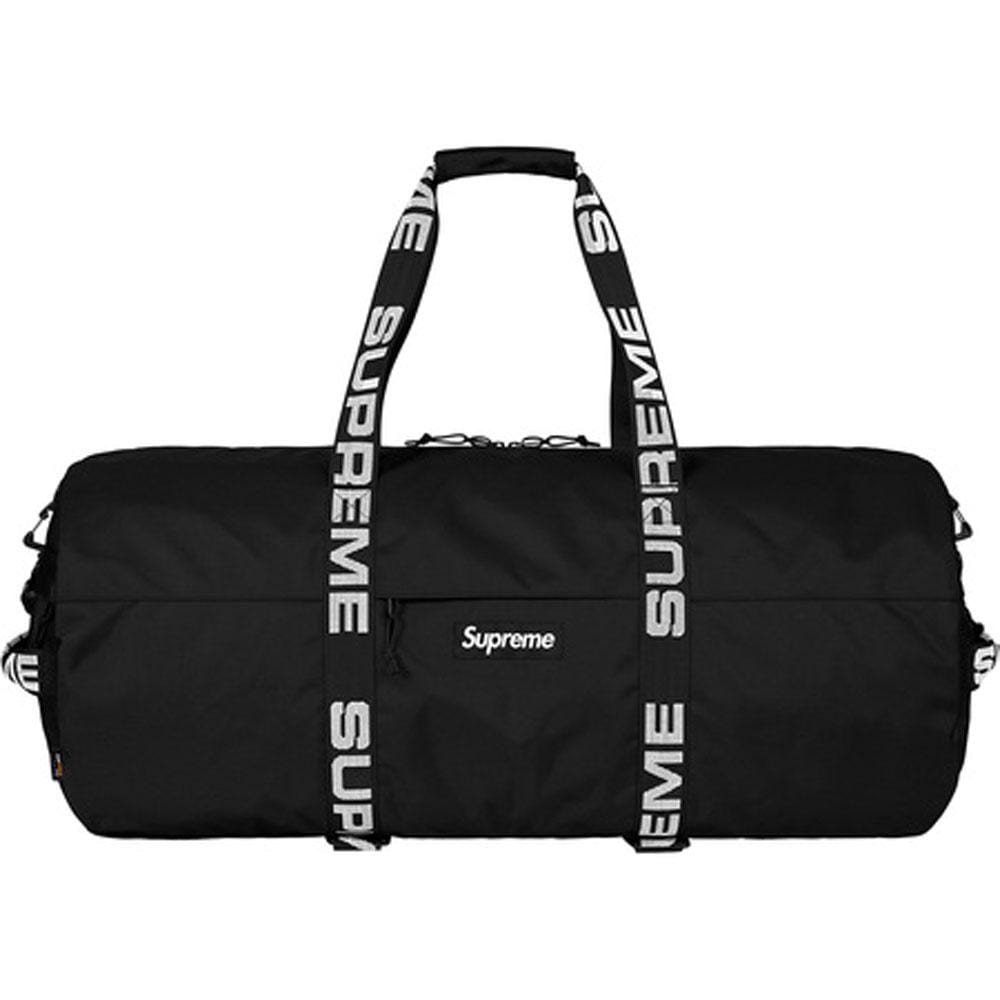 Exclusive Supreme Duffle Bag (SS18) Black — Front View