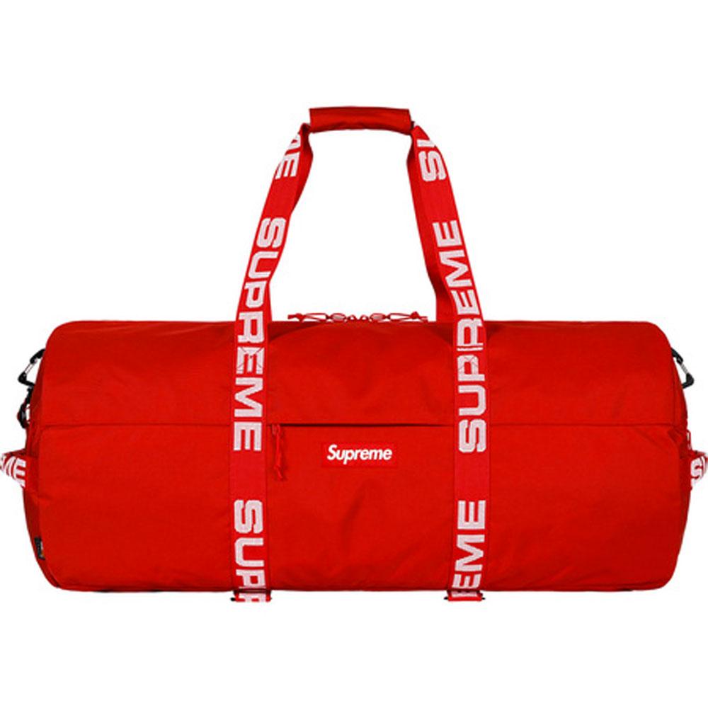 Exclusive Supreme Duffle Bag (SS18) Red — Front View