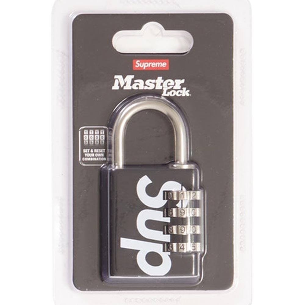 Exclusive Supreme Masterlock Numeric Lock Black — Front View