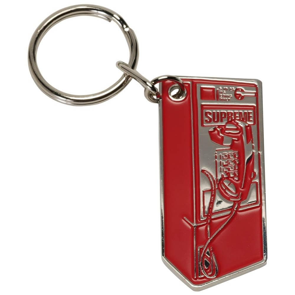 Exclusive Supreme Payphone Keychain Red — Front View