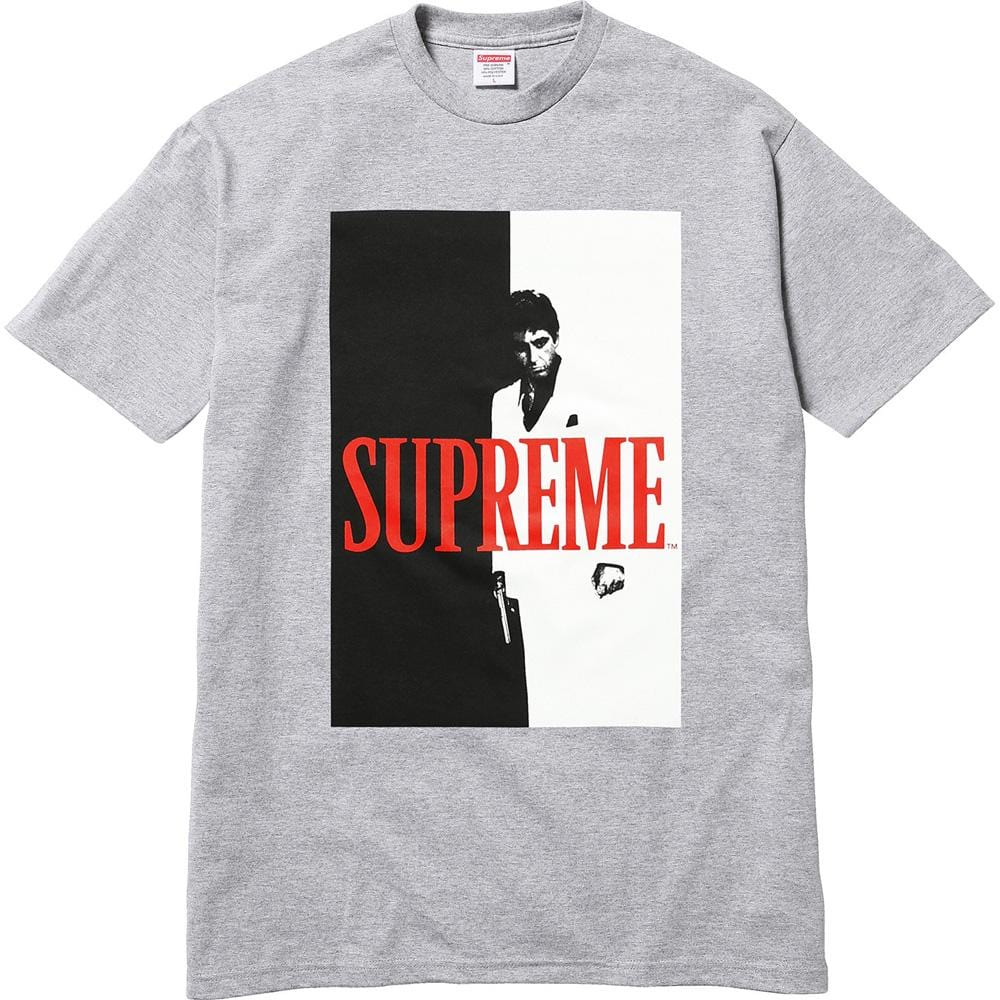 Exclusive Supreme Scarface Split Tee - Heather Grey — XXS — Front View