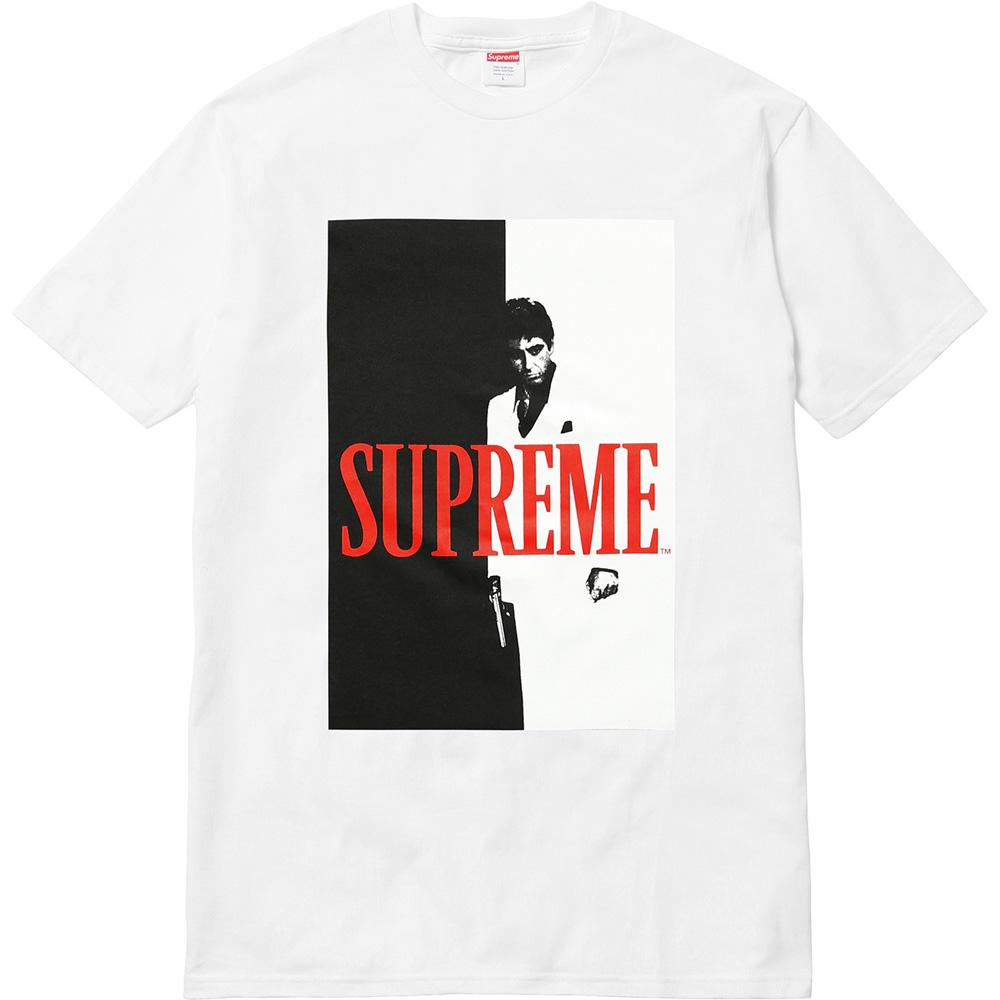 Exclusive Supreme Scarface Split Tee - White — XXS — Front View