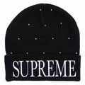 Exclusive Supreme Studded Beanie Black — Front View
