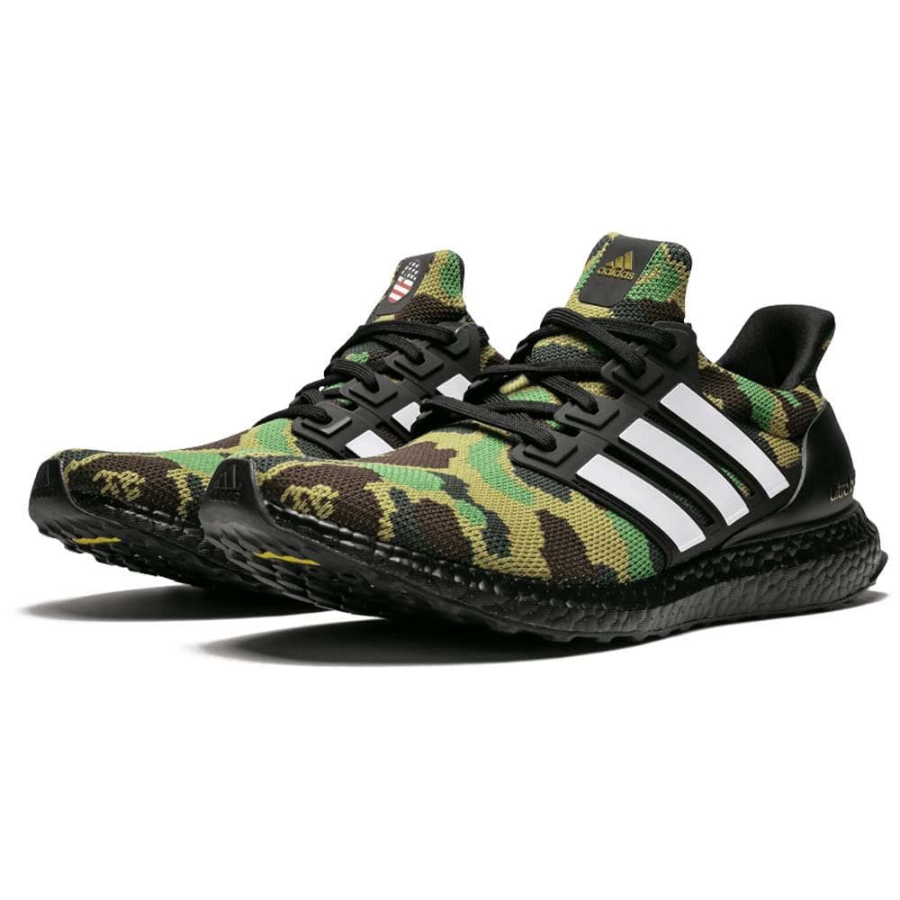 Exclusive BAPE x adidas Ultra Boost Green Camo — UK 3.5 | EU 36 | US 4 — Side View