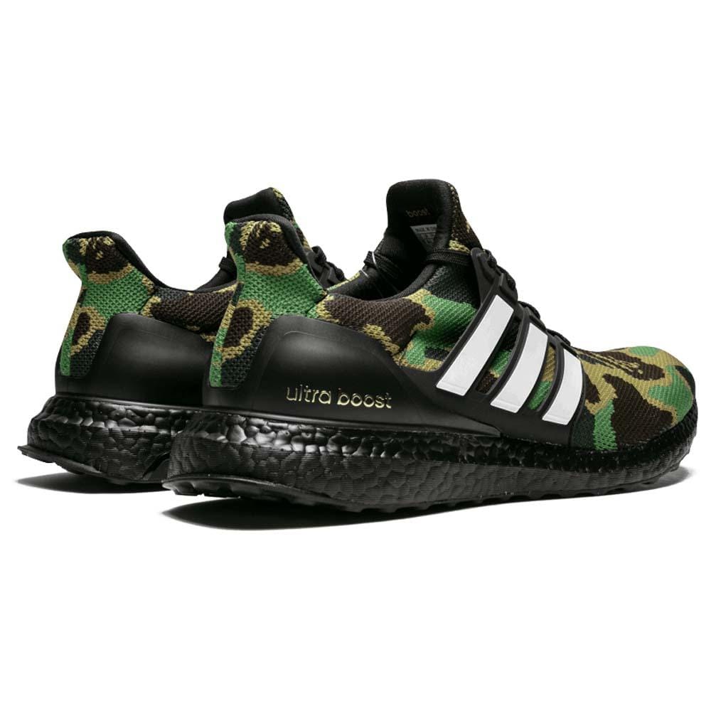 Exclusive BAPE x adidas Ultra Boost Green Camo — UK 3.5 | EU 36 | US 4 — Back View