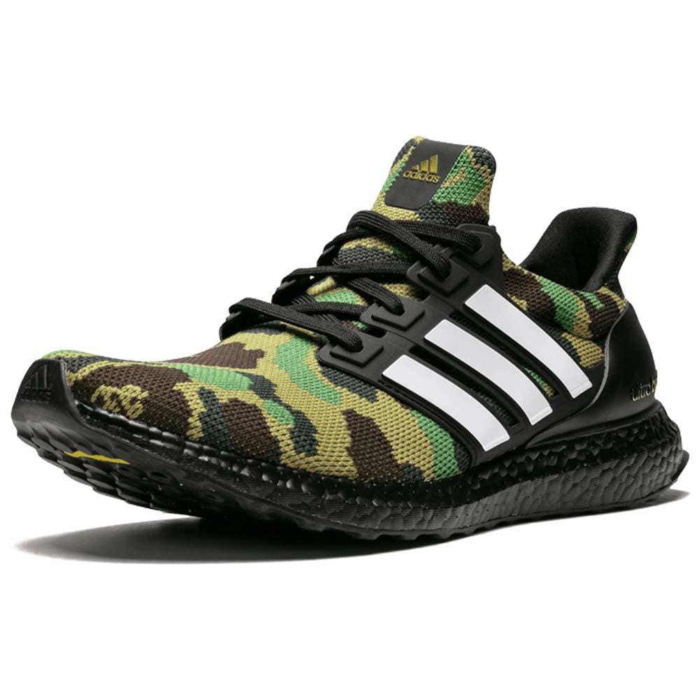 Exclusive BAPE x adidas Ultra Boost Green Camo — UK 3.5 | EU 36 | US 4 — Top View