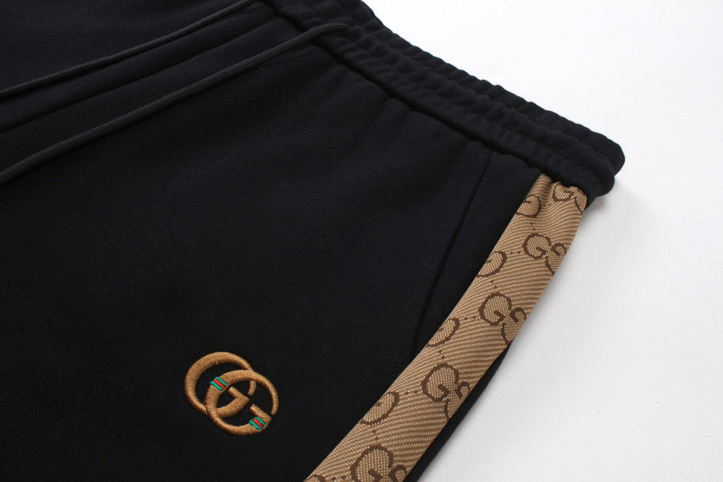 Exclusive Gucci GG Side-Stripe Drawstring Shorts — XS — Top View