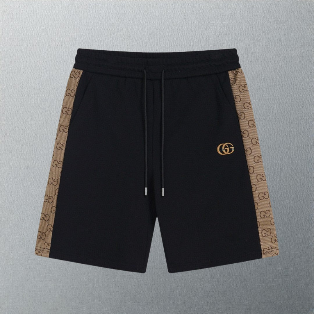 Exclusive Gucci GG Side-Stripe Drawstring Shorts — XS — Side View