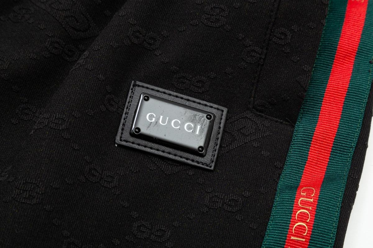 Exclusive Gucci Web Stripe Track Pants in Black — M — Detail View