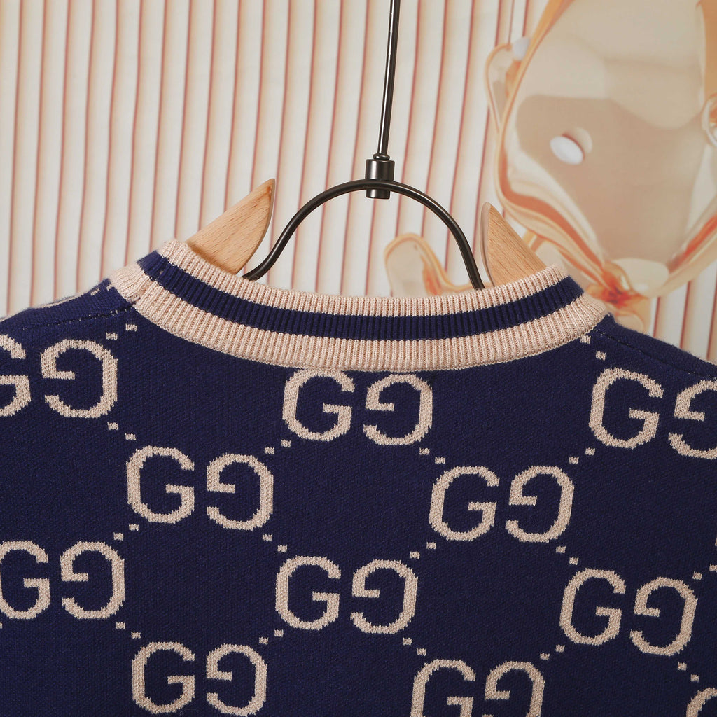 Exclusive Gucci Unisex G8513 Monogram Crewneck Sweater — S — Detail View