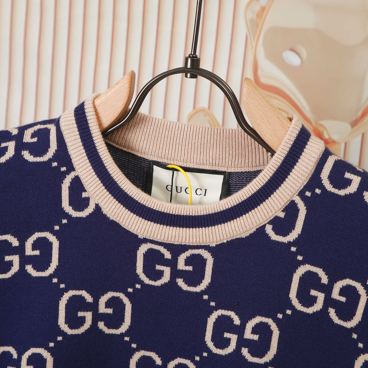 Exclusive Gucci Unisex G8513 Monogram Crewneck Sweater — S — Top View