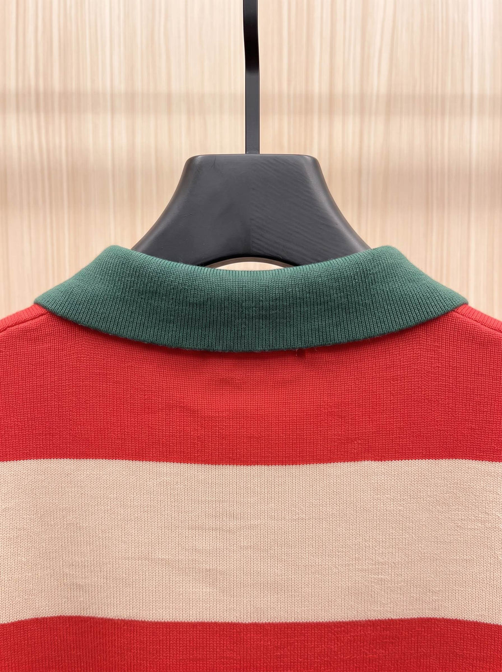 Exclusive Gucci Unisex Striped Polo Sweater — S — Detail View